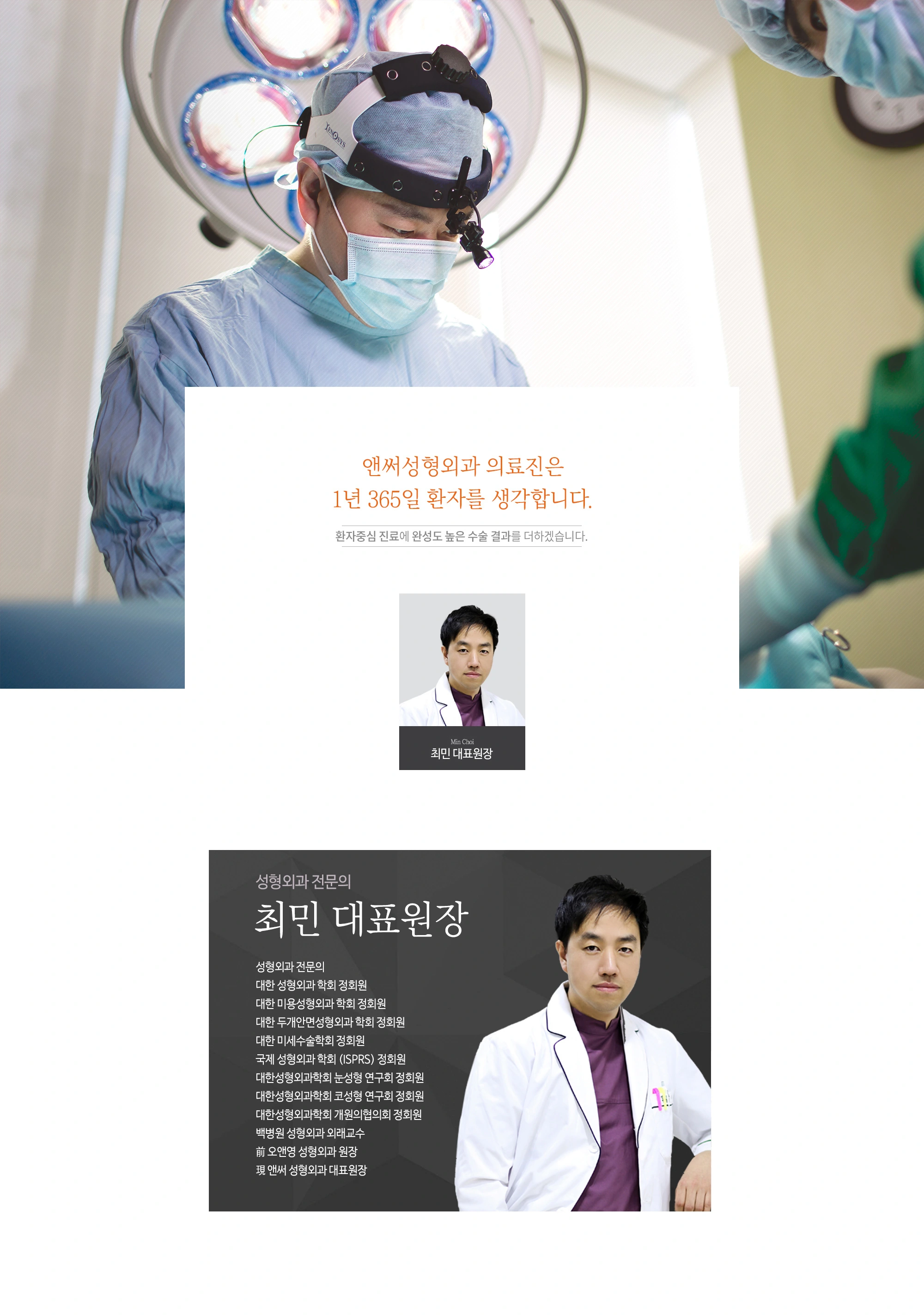 Dr. Min Choi, Representative Director · Plastic surgery specialist